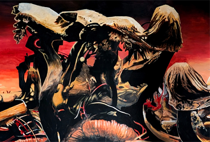 Jaana Redflower Acryl, The Abyss I bis IV